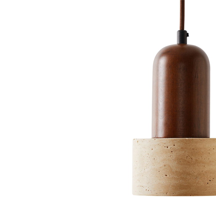 Opviq Lámpara de Araña Loer - Walnut y Beige